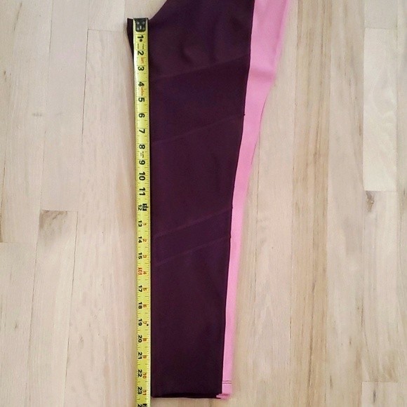 NWT Tangerine Womens 7/8 High Waist Active Rib Legging Tight Port Rose Size M - Picture 12 of 12